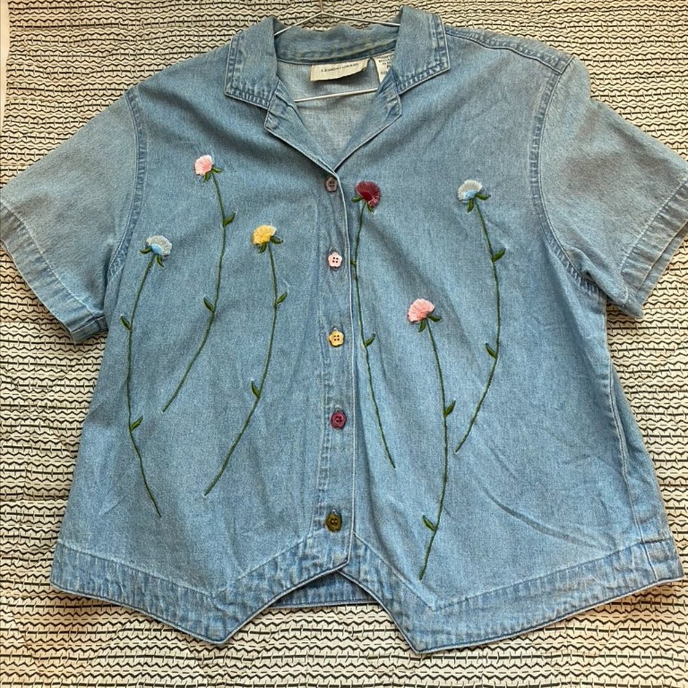 Vintage Jean Button Up (slightly Cropped)